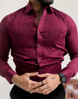 Rich Maroon Tuxedo Premium Designer Shirt