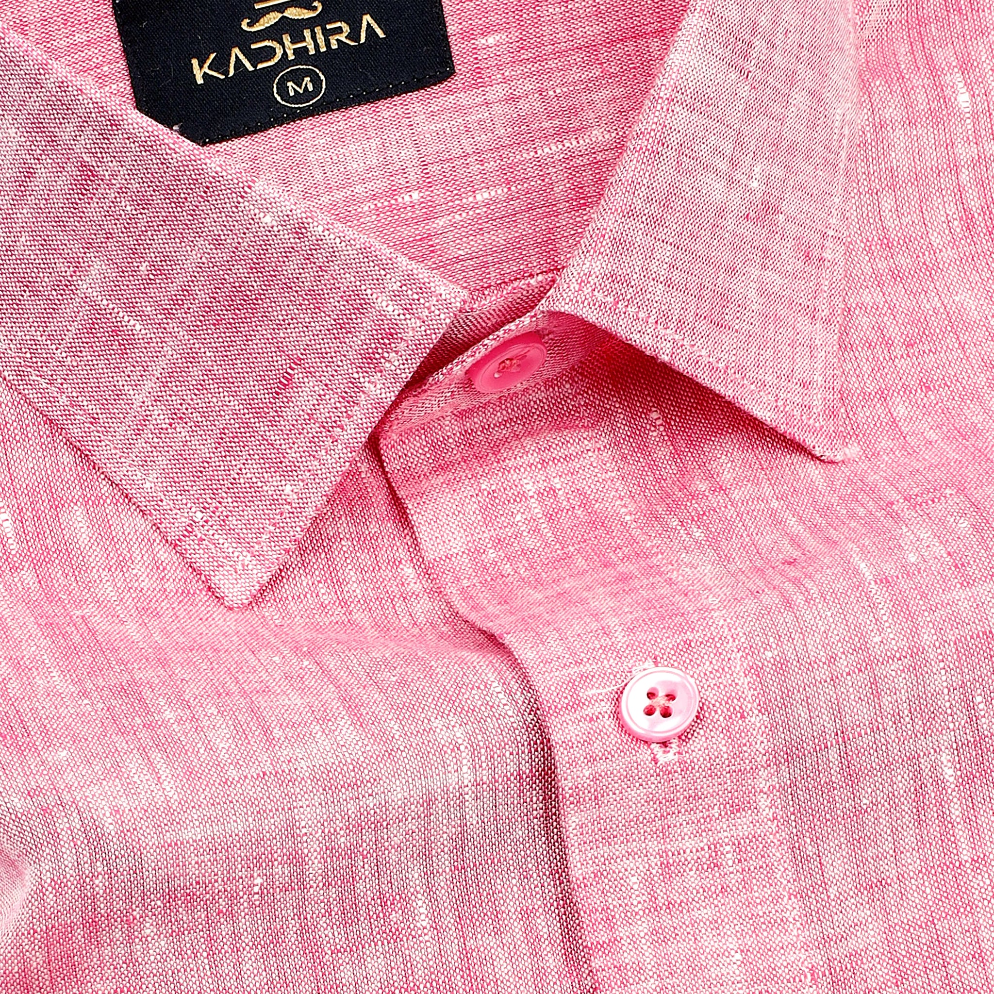Carnation Pink Super Luxurious Linen Shirt