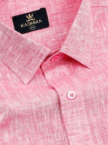 Carnation Pink Super Luxurious Linen Shirt