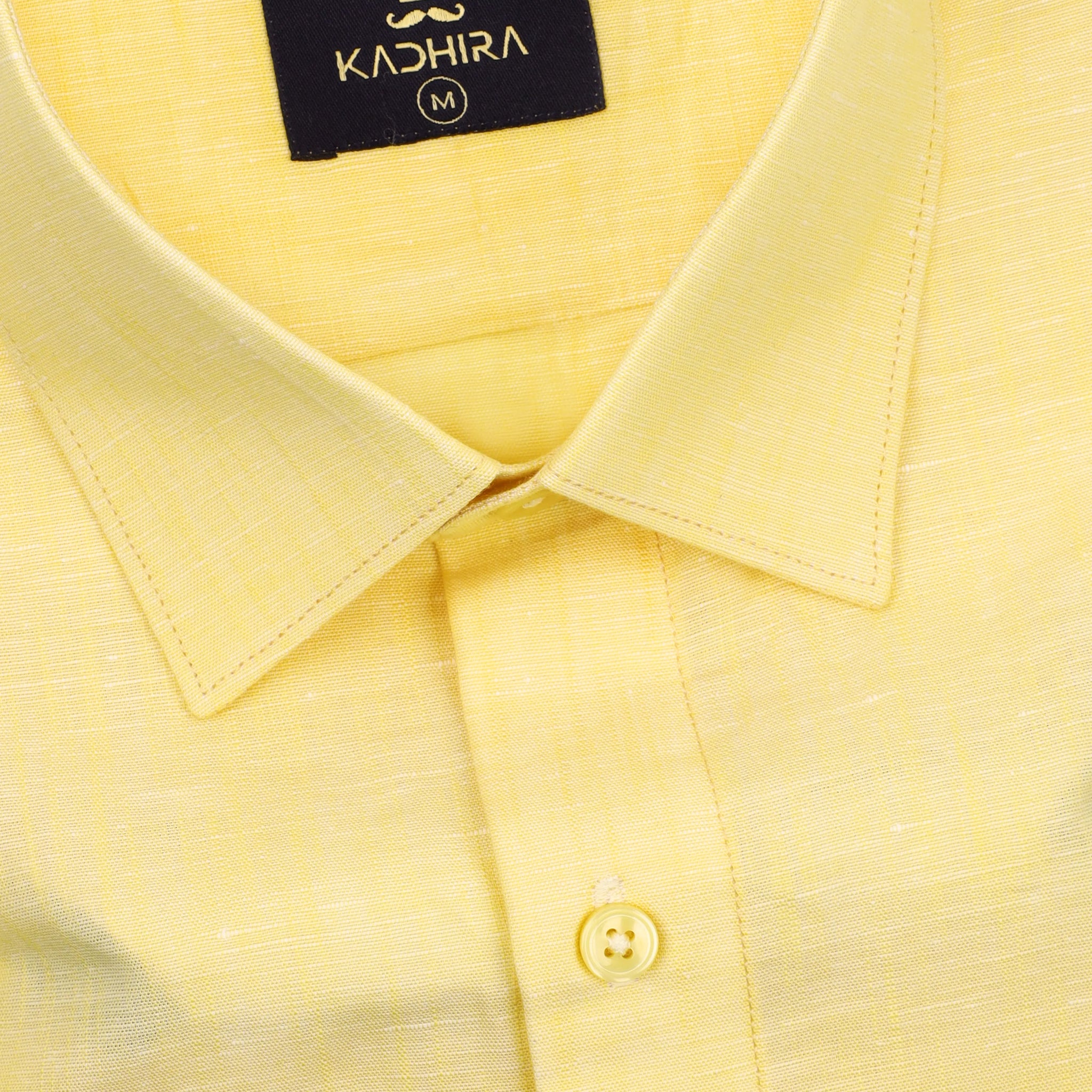 Royal Yellow Plain Premium Cotton Shirt