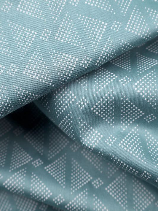 Light Slate Blue Dotted Triangle Pattern Super Premium Cotton Shirt