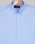 Light Cornflower Blue  Button Down Premium Giza Cotton Shirt