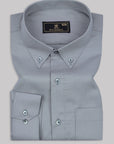 Fuscous Grey Button Down Premium Giza Cotton Shirt