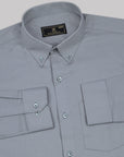 Fuscous Grey Button Down Premium Giza Cotton Shirt
