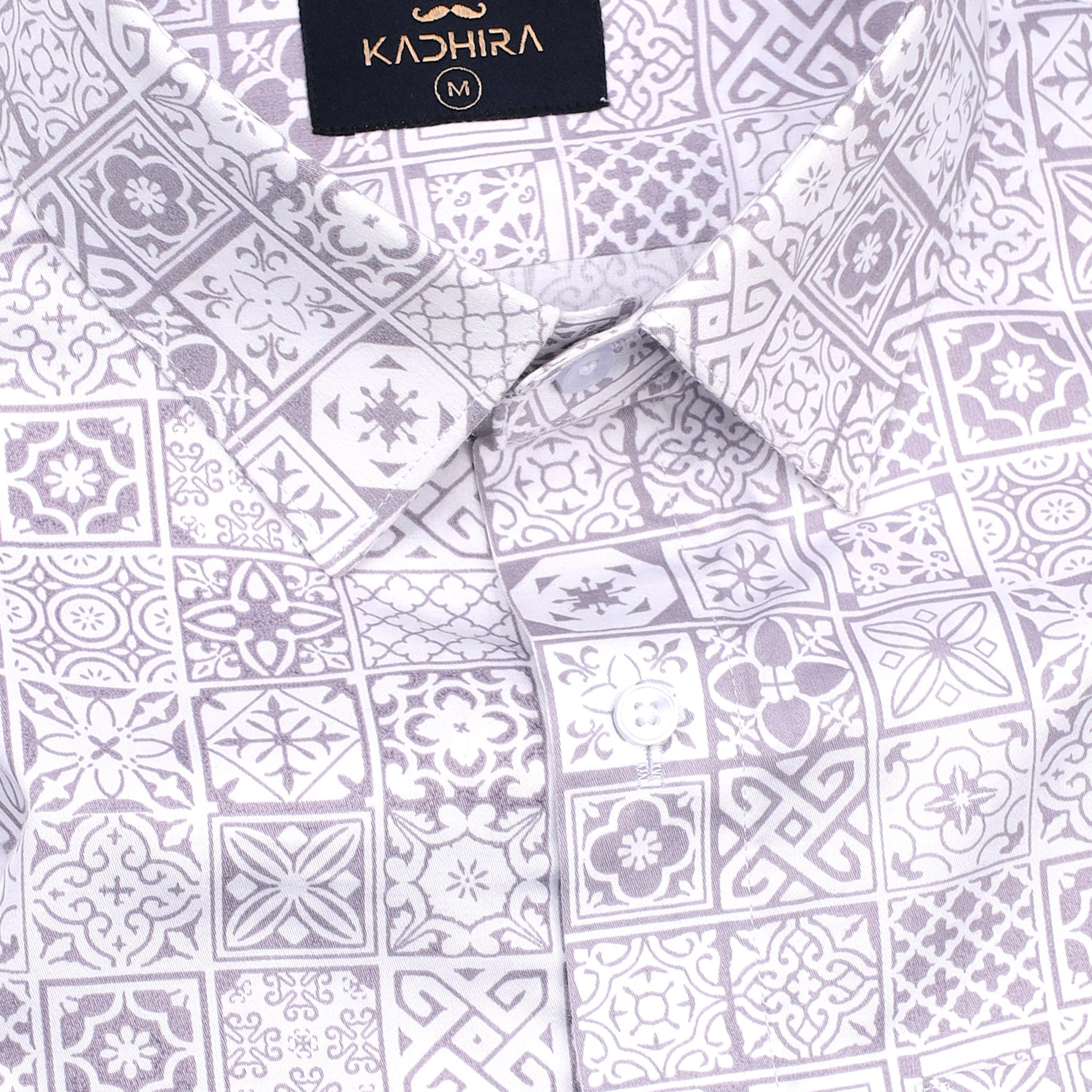 Thistle Purple Designer Patterns Super Premium Cotton Shirt