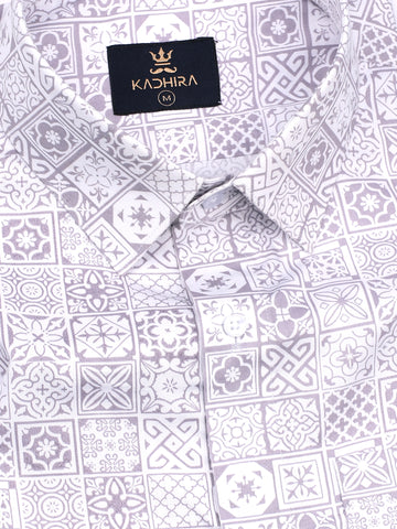 Thistle Purple Designer Patterns Super Premium Cotton Shirt