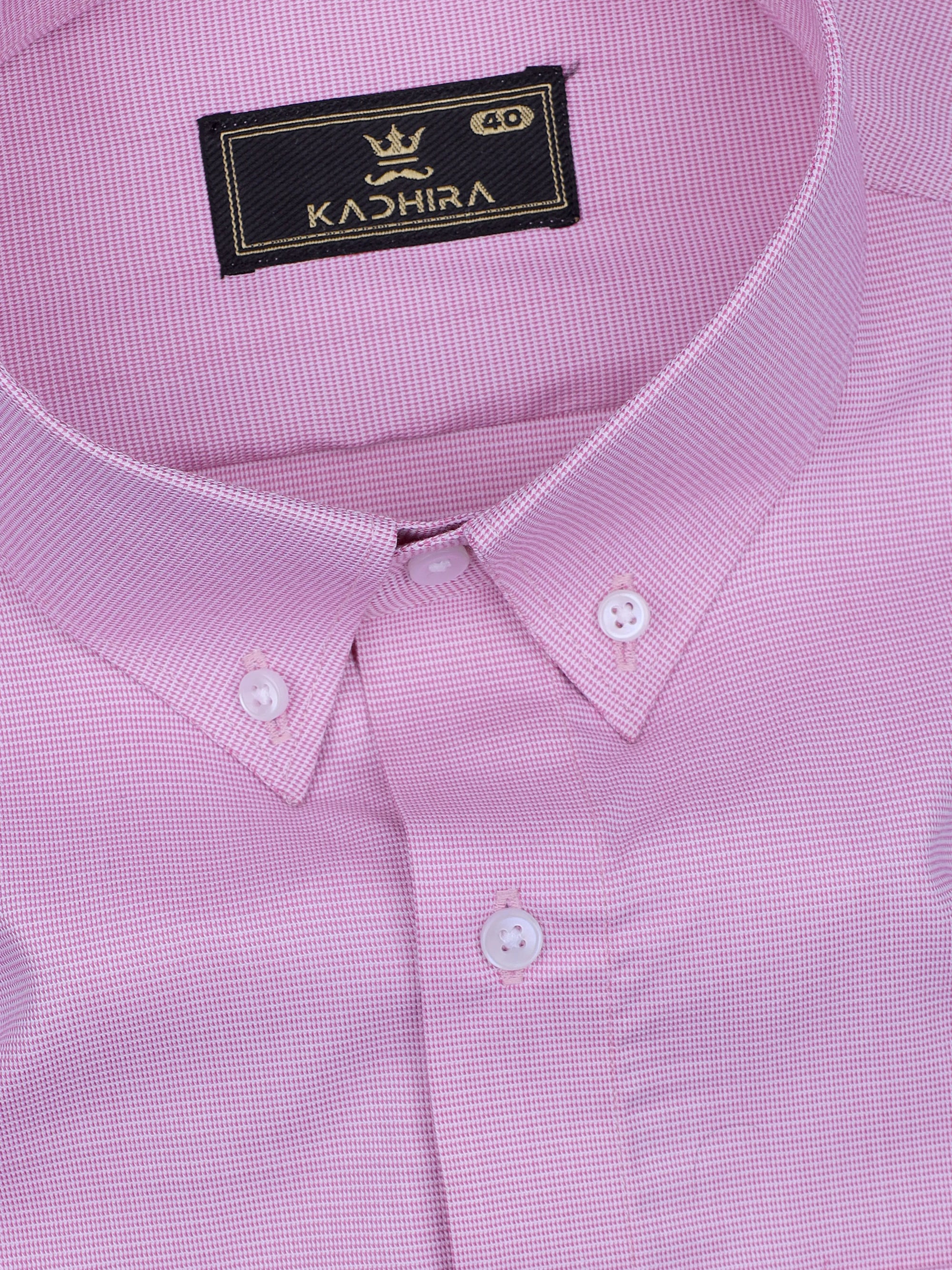 Reddish Magenta  Button Down Premium Giza Cotton Shirt