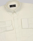 Pearl Cream Button Down Premium Giza Cotton Shirt