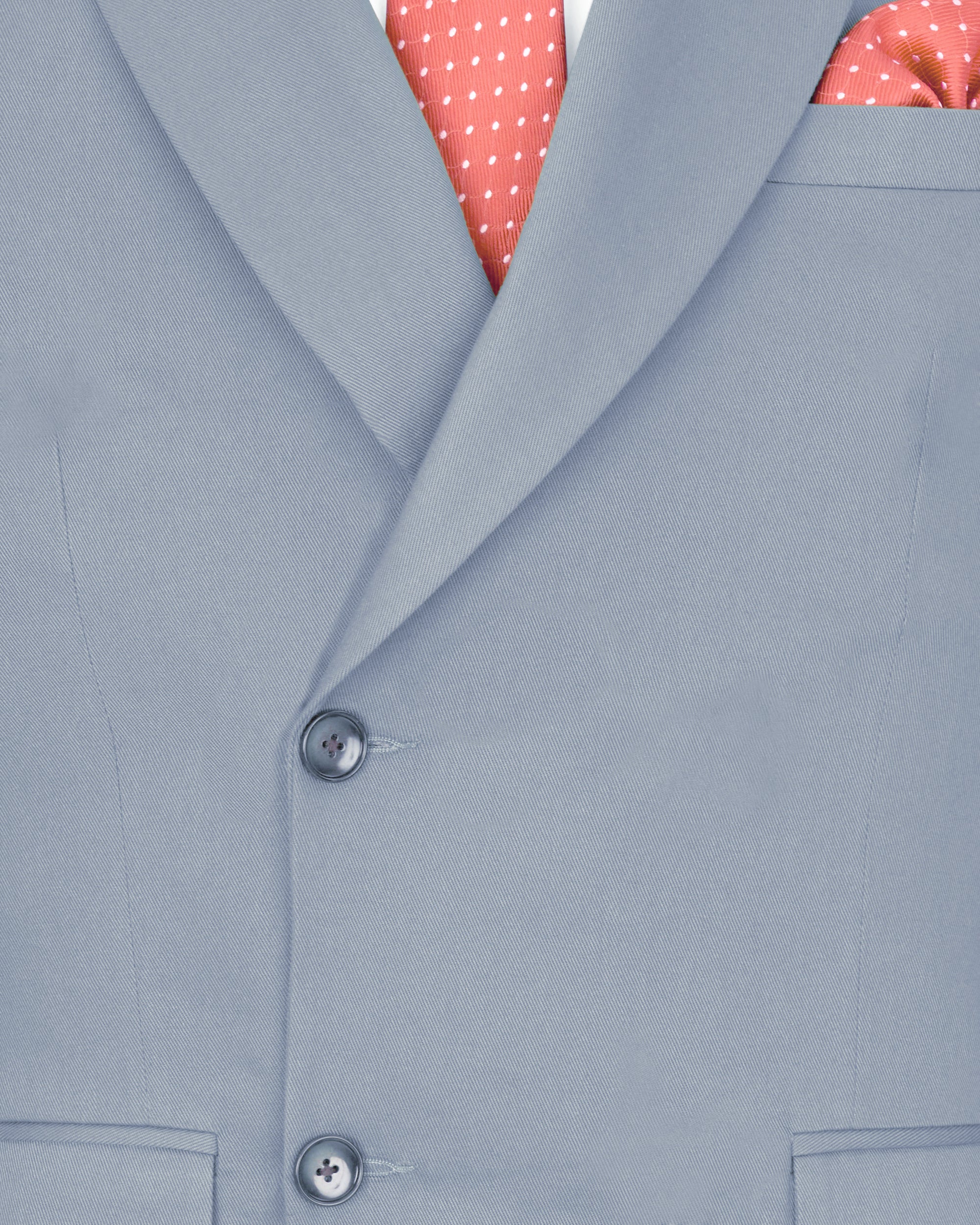 Tealish Blue Tweed Double-Breasted Premium Blazer