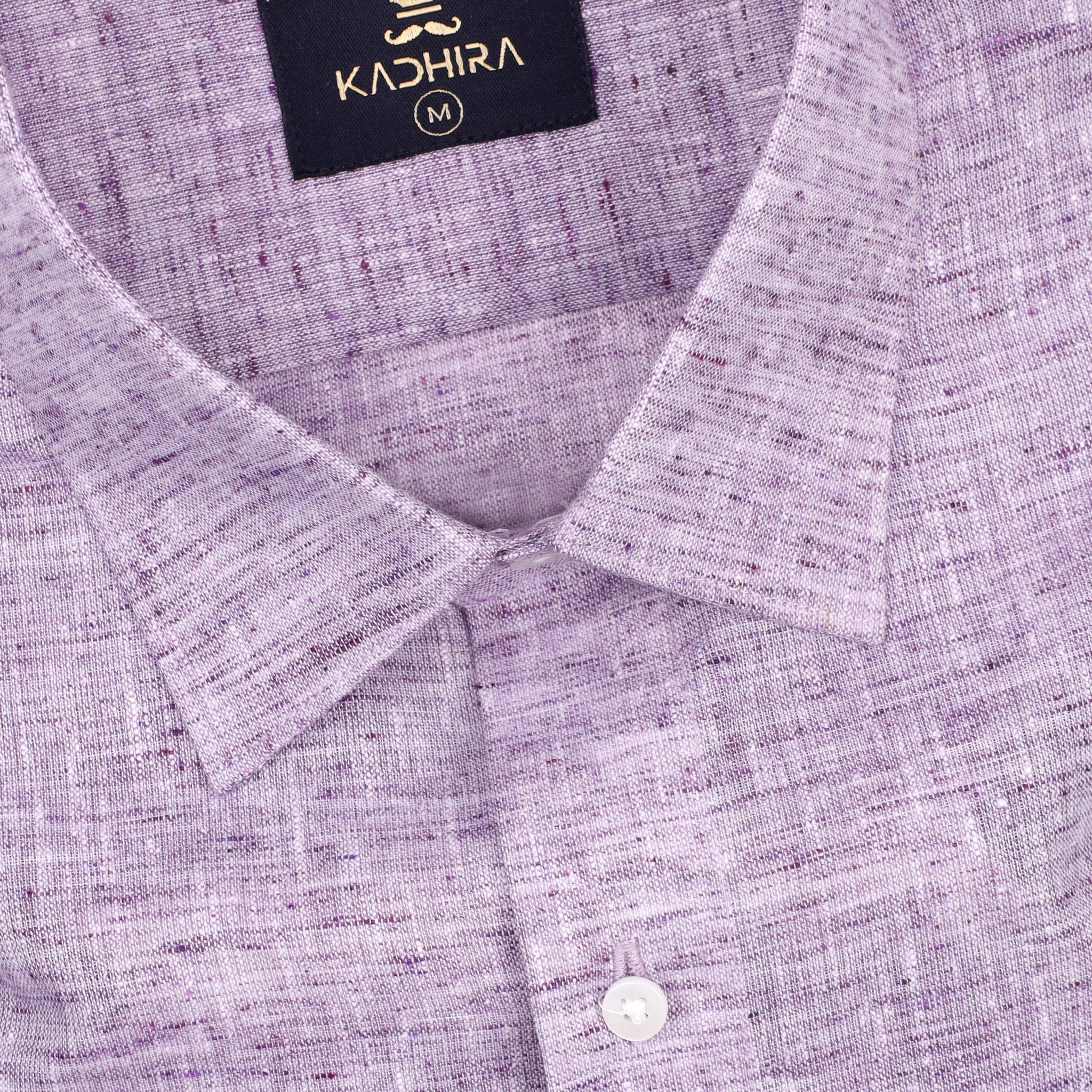 African Violet Linen Blend Shirt