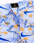 Sky Blue Nike Printed Premium Cotton Boxer