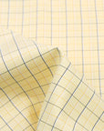 Yellow Tan With Orange- Black Checkered Premium Cotton Shirt