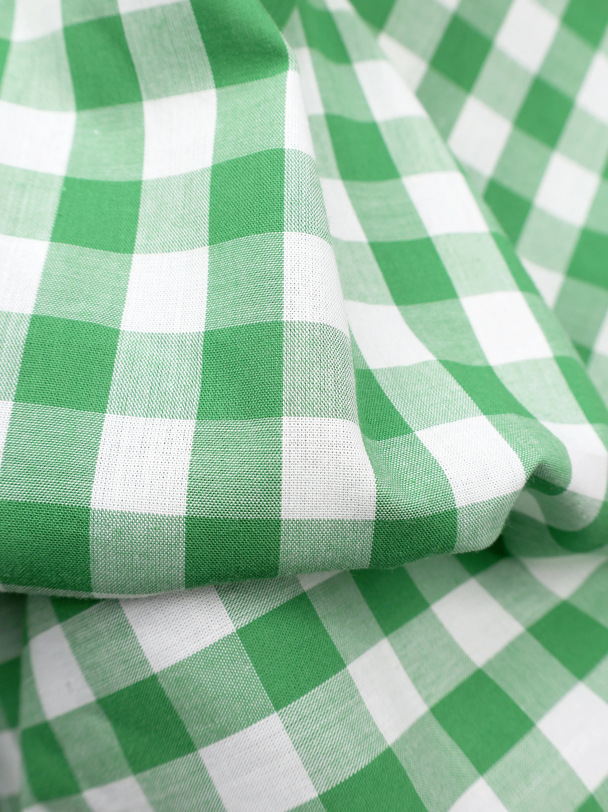 Green White Checks Premium Cotton Shirt