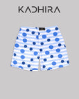 Jordy Blue With White Coin Dotted Printed Premium Cotton Boxer