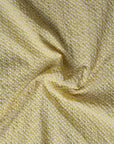 Yellow Cream Flower Pattern Heavy Embroidery Work Designer Cotton Kurta