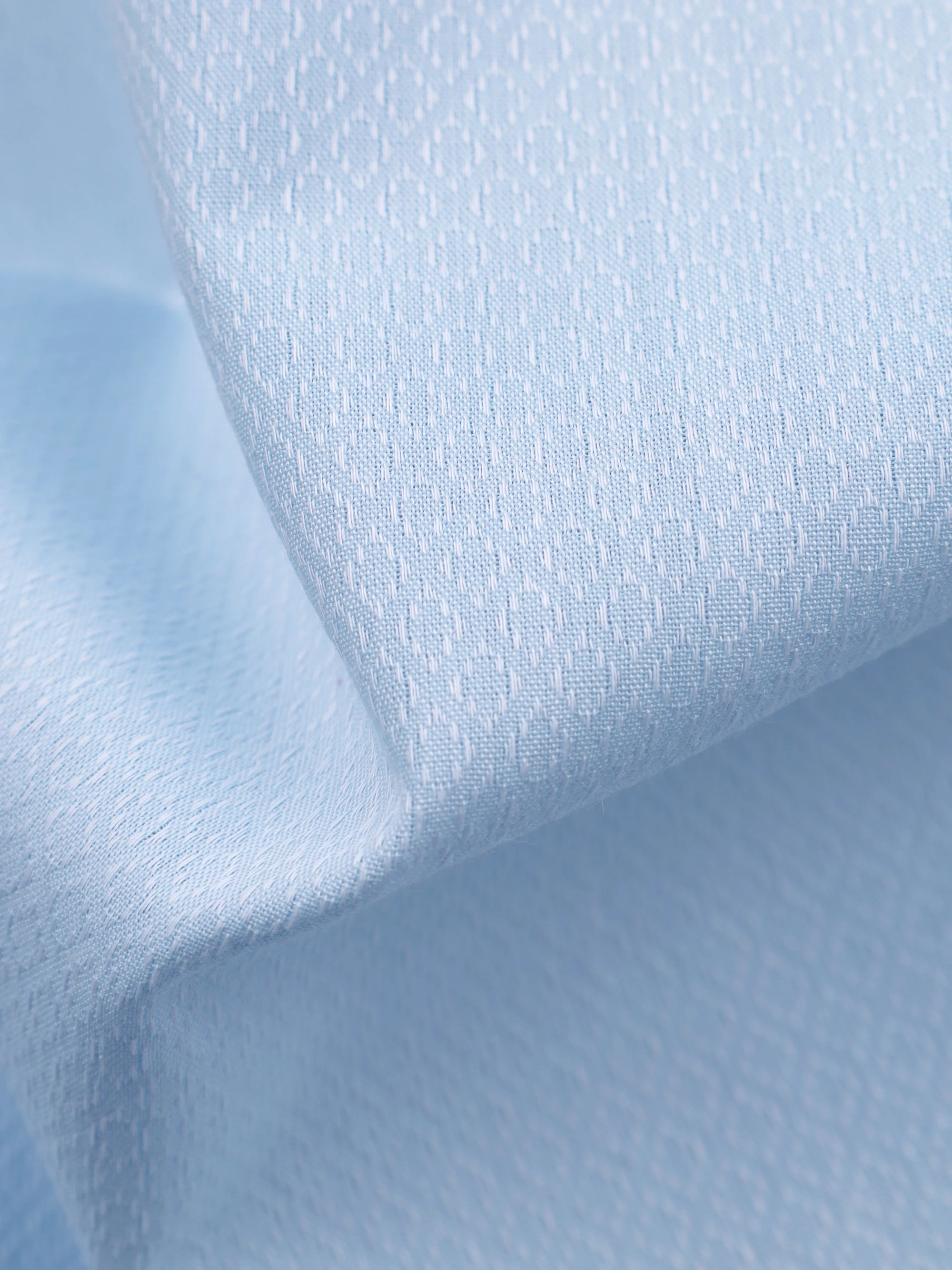 Baby Blue Dobby Textured Super Premium Cotton Shirt