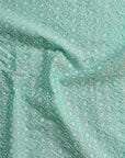 Bright Mint Blue  Embroidery Work Designer Super Cotton Kurta