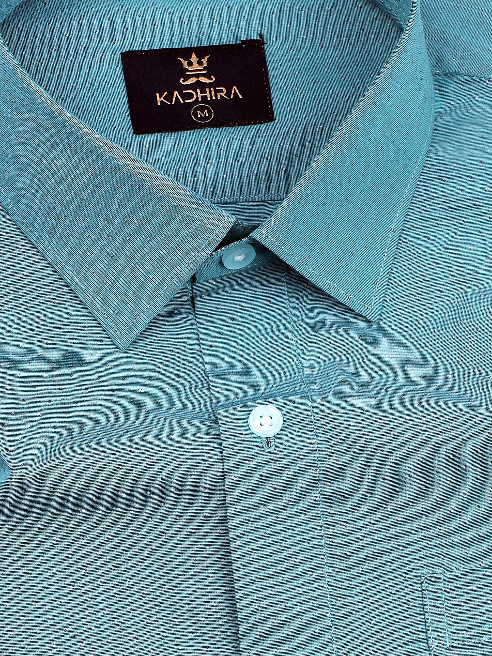 Columbia Blue Solid Super Premium Cotton Shirt