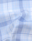Hawkes Blue With Liberty Blue Plaid Button Down Premium Cotton Shirt