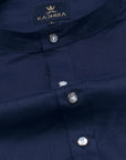 Royal Navy Blue Super Soft Linen Kurta Shirt