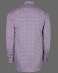 Light Chinese Violet Dotted Triangle Pattern Super Premium Cotton Shirt-[ON SALE]