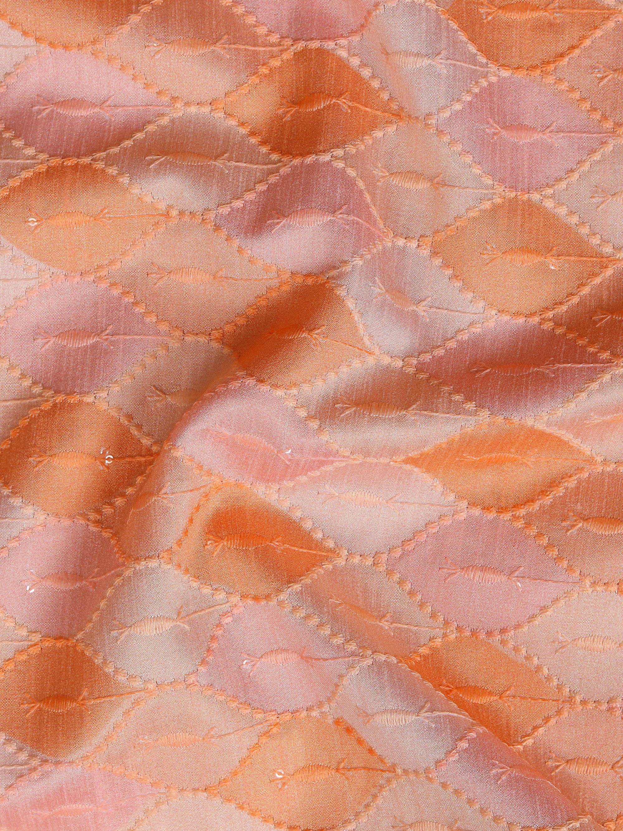 Pink Multi Shade Heavy Sequence Embroidery Work Designer Cotton Kurta