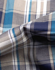 Grey Goose With Blue Shades Tartan Plaid Premium Cotton Shirt