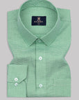 Jade Green Mini Checks Premium Cotton Shirt-[ON SALE]