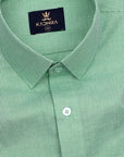 Jade Green Mini Checks Premium Cotton Shirt-[ON SALE]