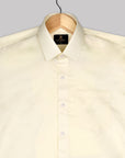 Light Yellow Subtle Sheen Super Soft Premium Satin Cotton Shirt