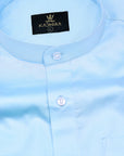Baby Blue Subtle Sheen Super Soft Premium Cotton Shirt