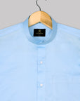 Baby Blue Subtle Sheen Super Soft Premium Cotton Shirt