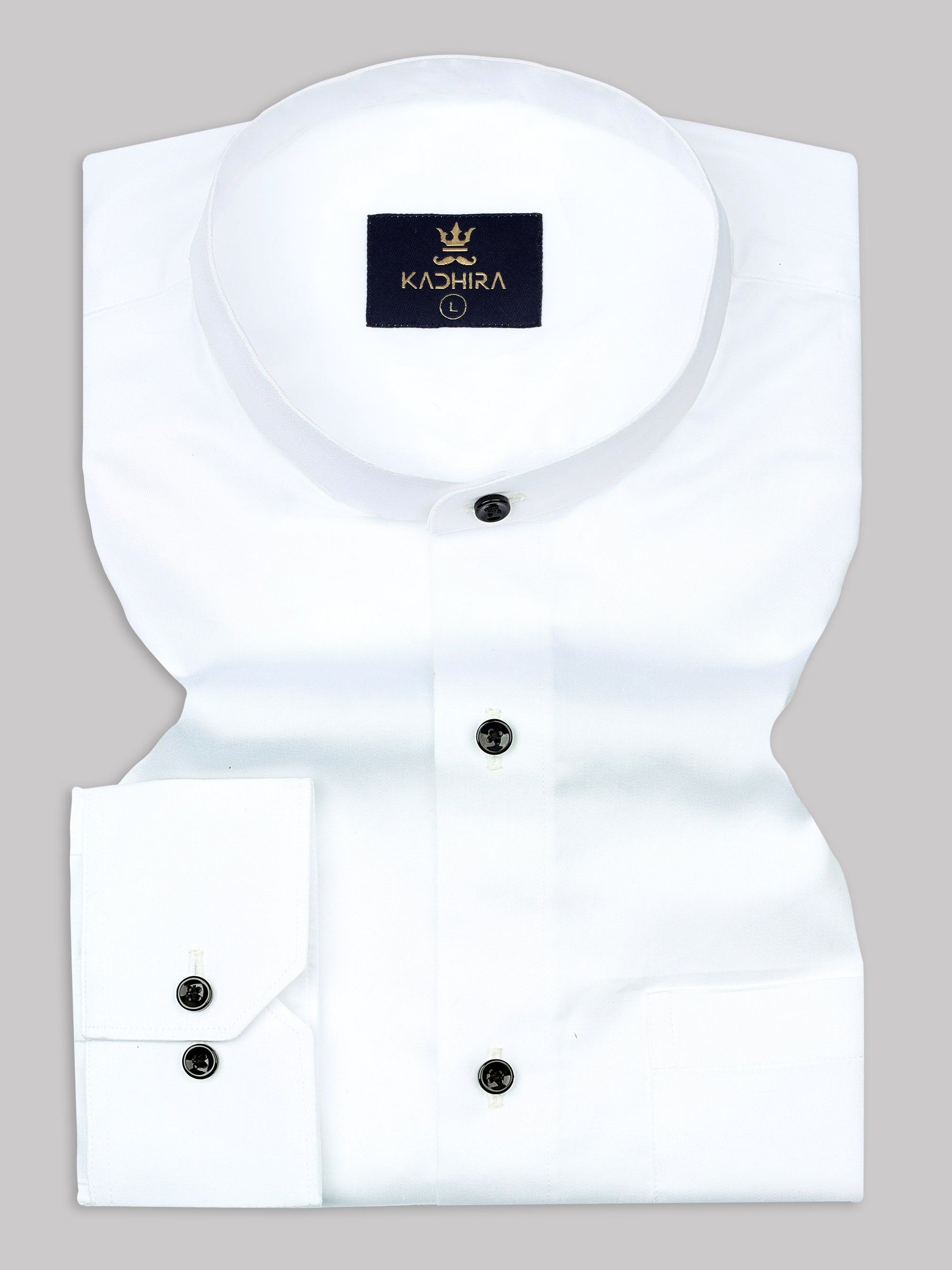 Pure White Subtle Sheen Super Soft Premium Cotton Shirt
