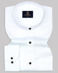 Pure White Subtle Sheen Super Soft Premium Cotton Shirt