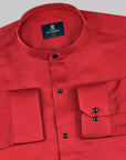 Rose Red Subtle Sheen Super Soft Premium Cotton Shirt