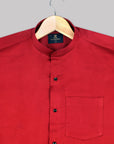 Rose Red Subtle Sheen Super Soft Premium Cotton Shirt