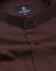 Dark Brown Subtle Sheen Super Soft Premium Cotton Shirt