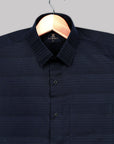 Space blue Subtle Sheen Super Premium Cotton Shirt-[ON SALE]