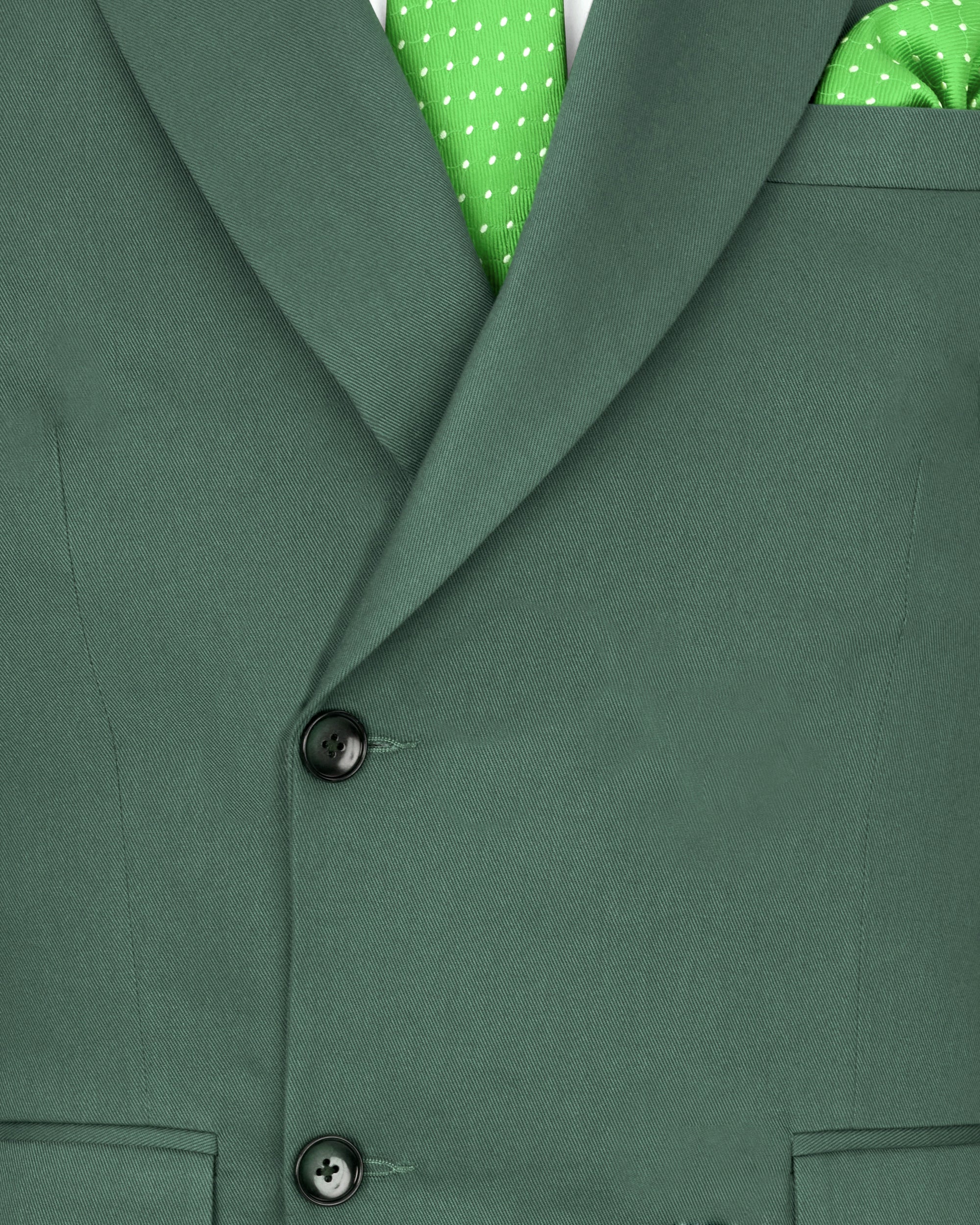Mineral Green Tweed Double Breasted Premium Blazer