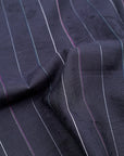 Oxford Blue With White Strips & Paisley Texture Premium Cotton Shirt