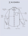 Tundora Gray With White Square Pattern Super Premium Cotton Shirt-[ON SALE]