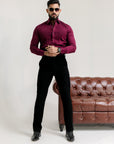 Malbec Purple Tuxedo Premium Designer Shirt