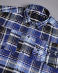 Multi shade Blue Plaid Checks Premium Giza Cotton Shirt