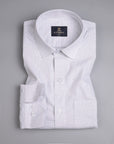 Pearl White With Lavender Graph checks Super Premium Giza Cotton Shirt