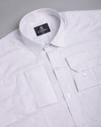 Pearl White With Lavender Graph checks Super Premium Giza Cotton Shirt