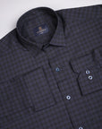 Abbey Black With Black Dupplins checks Super Premium Cotton Shirt-[ON SALE]