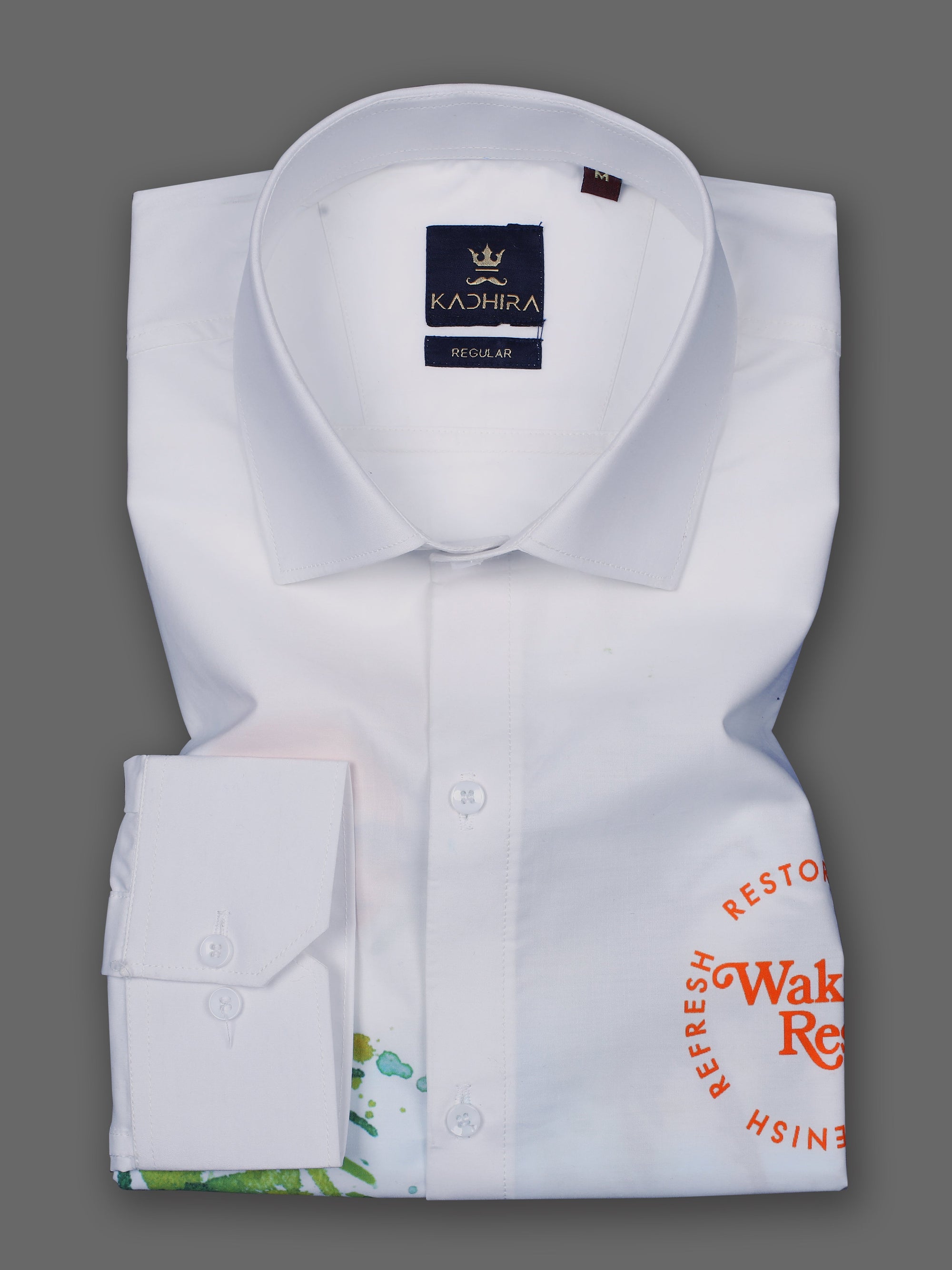 Bright White Scenery Printed Super Soft Premium Cotton Shirt-[ON SALE]