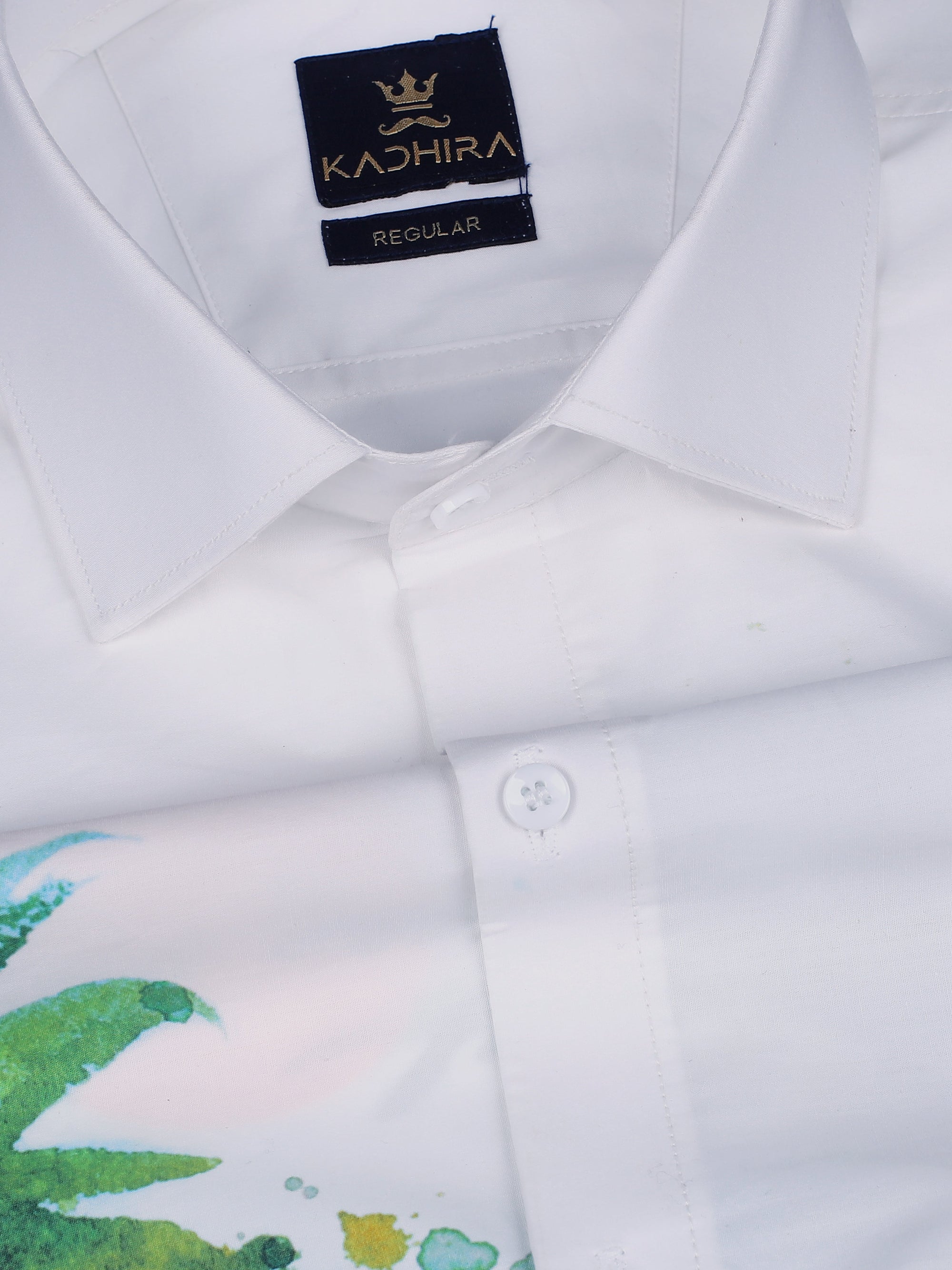 Bright White Scenery Printed Super Soft Premium Cotton Shirt-[ON SALE]